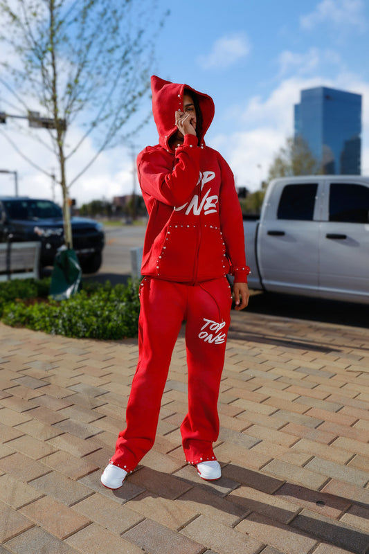 “Top One” Tracksuit (RD & BLK)
