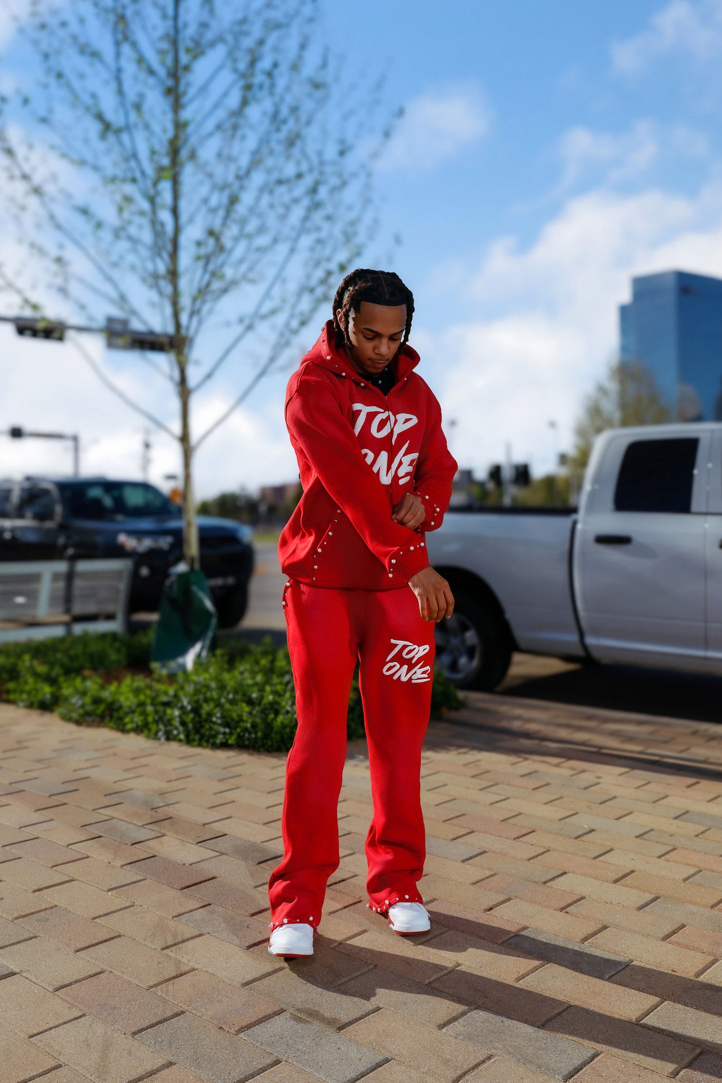 “Top One” Tracksuit (RD & BLK)